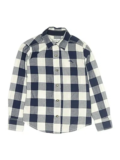 Pre-owned Tommy Bahama Kids' Long Sleeve Button Down Shirt In Blue