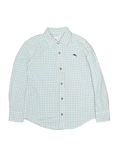 Pre-owned Tommy Bahama Kids' Long Sleeve Button Down Shirt In Blue
