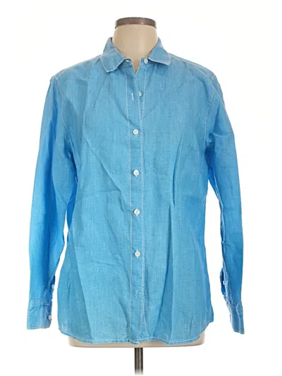 Pre-owned Tommy Bahama Long Sleeve Button Down Shirt In Blue