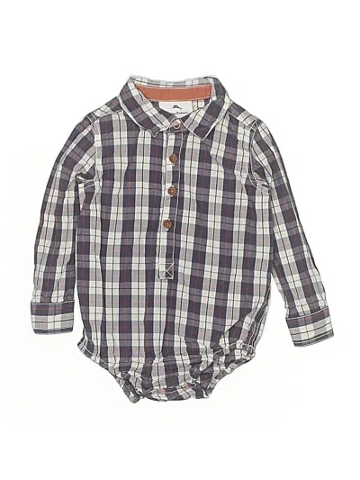 Pre-owned Tommy Bahama Kids' Long Sleeve Button Down Shirt In Brown