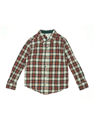 Pre-owned Tommy Bahama Kids' Long Sleeve Button Down Shirt In Green