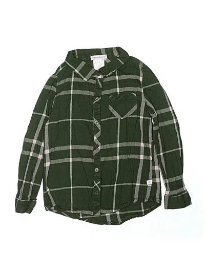 Pre-owned Tommy Bahama Kids' Long Sleeve Button Down Shirt In Green