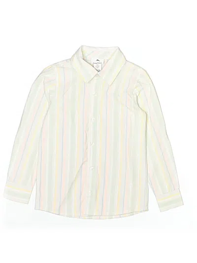 Pre-owned Tommy Bahama Kids' Long Sleeve Button Down Shirt In Ivory
