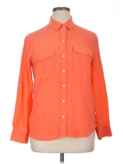 Pre-owned Tommy Bahama Long Sleeve Button Down Shirt In Orange