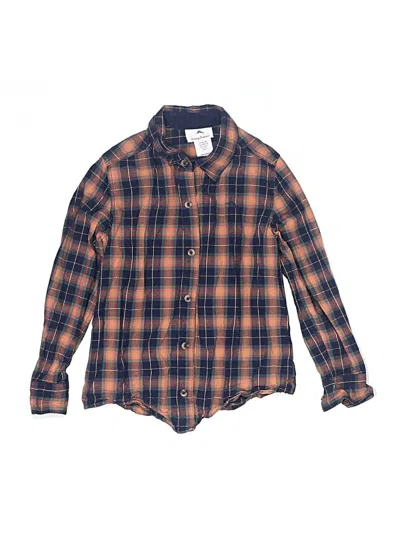 Pre-owned Tommy Bahama Kids' Long Sleeve Button Down Shirt In Orange