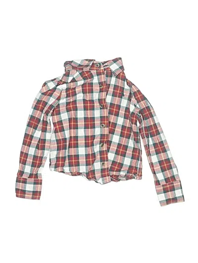 Pre-owned Tommy Bahama Kids' Long Sleeve Button Down Shirt In Red