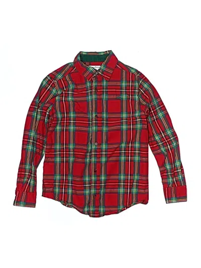 Pre-owned Tommy Bahama Kids' Long Sleeve Button Down Shirt In Red