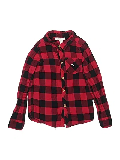 Pre-owned Tommy Bahama Kids' Long Sleeve Button Down Shirt In Red