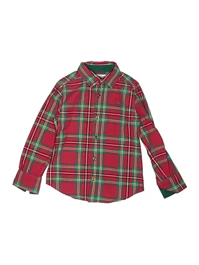 Pre-owned Tommy Bahama Kids' Long Sleeve Button Down Shirt In Red