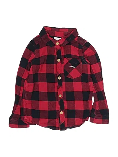 Pre-owned Tommy Bahama Kids' Long Sleeve Button Down Shirt In Red