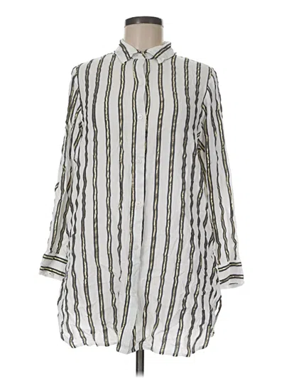 Pre-owned Tommy Bahama Long Sleeve Button Down Shirt In White