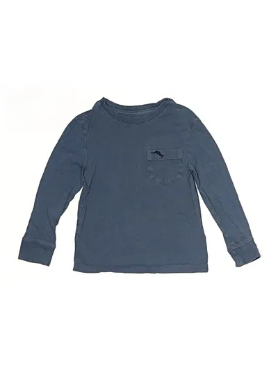 Pre-owned Tommy Bahama Kids' Long Sleeve Henley Shirt In Blue