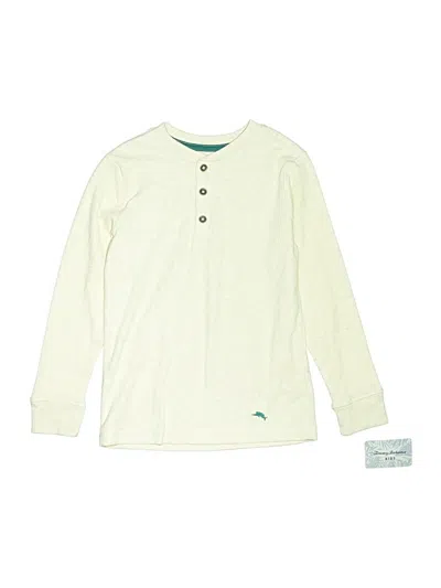 Pre-owned Tommy Bahama Kids' Long Sleeve Henley Shirt In Green
