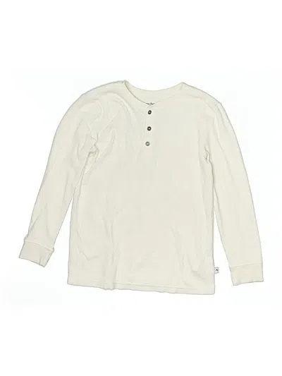 Pre-owned Tommy Bahama Kids' Long Sleeve Henley Shirt In Ivory