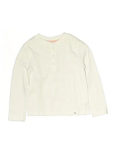Pre-owned Tommy Bahama Kids' Long Sleeve Henley Shirt In Ivory