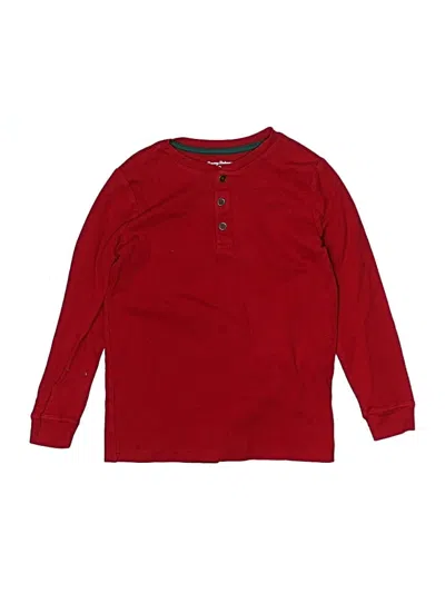 Pre-owned Tommy Bahama Kids' Long Sleeve Henley Shirt In Red