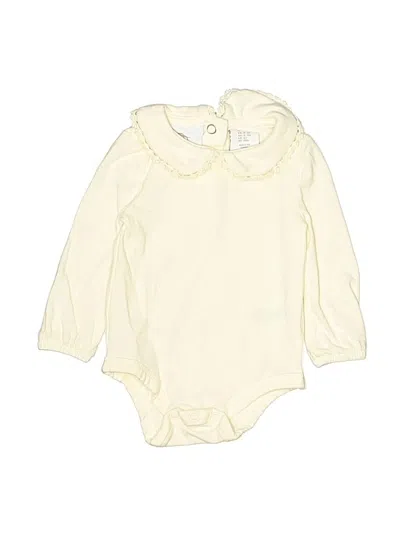 Pre-owned Tommy Bahama Babies' Long Sleeve Onesie In Ivory