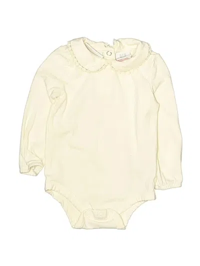 Pre-owned Tommy Bahama Babies' Long Sleeve Onesie In Ivory