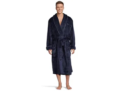 Tommy Bahama Long Sleeve Plush Wrap Robe In Blue