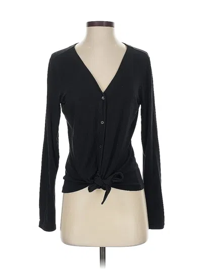 Pre-owned Tommy Bahama Long Sleeve Top Black Plunge Neckline Tops