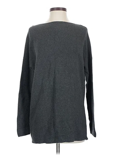 Pre-owned Tommy Bahama Long Sleeve Top Gray Crew Neck Tops