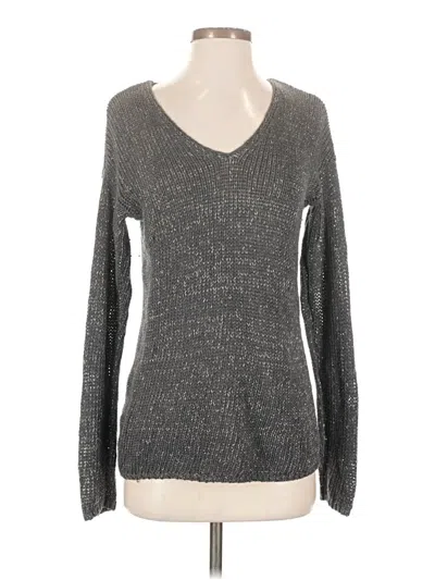 Pre-owned Tommy Bahama Long Sleeve Top Gray V Neck Tops
