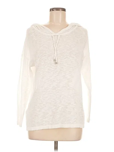 Pre-owned Tommy Bahama Long Sleeve Top Ivory Cowl Neck Tops In White