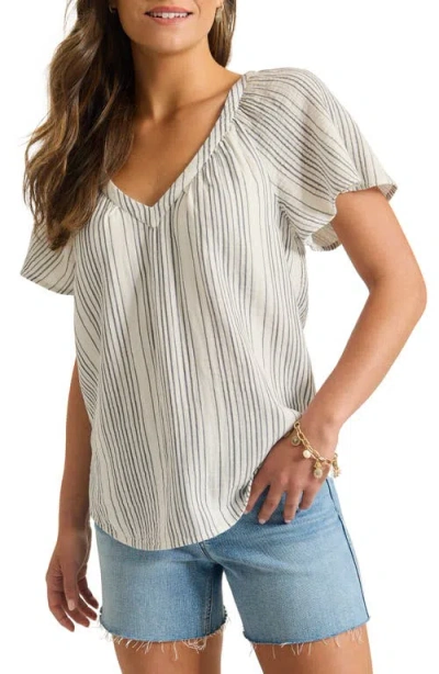Tommy Bahama Luminous Tide Flutter Sleeve Cotton Top