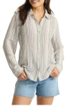 Tommy Bahama Luminous Tide Stripe Cotton Gauze Button-up Shirt