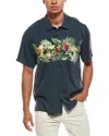Tommy Bahama Making Spirits Bright Silk Camp Shirt In Gray