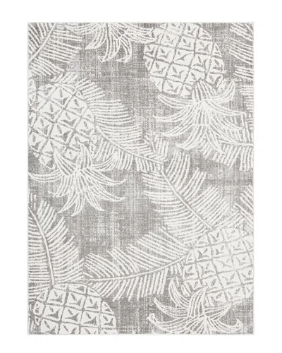Tommy Bahama Malibu Pineapple Coastal Taupe Indoor/outdoor Rug