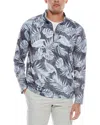 Tommy Bahama Marbled Monsterra 1/2-zip Pullover In Gray