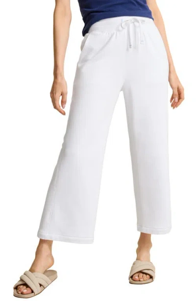 Tommy Bahama Marina Del Mar Cotton Fleece Crop Sweatpants In White
