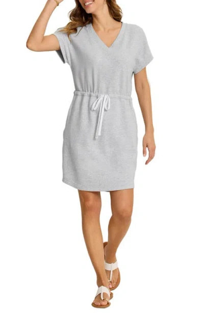 Tommy Bahama Marina Del Mar Cotton Fleece V-neck Dress In White