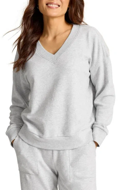 Tommy Bahama Marina Del Mar Cotton V-neck Sweatshirt In Gray