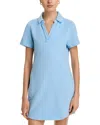Tommy Bahama Marina Del Mar Cotton Brushed Fleece Minidress In Chambray Blue