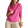 Tommy Bahama Marina Del Mar Raw Edge Hoodie In Pink