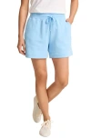Tommy Bahama Marina Del Mar Tie Waist Cotton Shorts In Chambray Blue