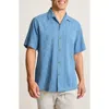 Tommy Bahama Maui Border Silk Short Sleeve Button-up Shirt