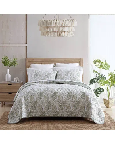 TOMMY BAHAMA TOMMY BAHAMA MAUI PALM OF COTTON REVERSIBLE QUILT SET