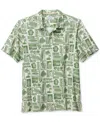 Tommy Bahama Men's Bahama Coast Island Stamp Short Sleeve Shirt In Green