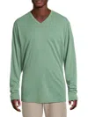 Tommy Bahama Men's Bay Cove Long-sleeve V-neck T-shirt In Green