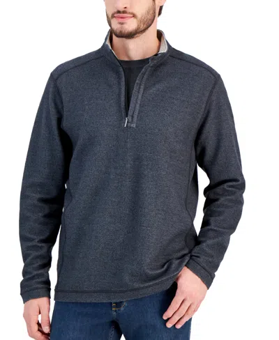 Tommy Bahama Men's Bayview Reversible Quarter-zip Sweater In Black
