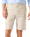 Tommy Bahama Men's Beach Coast Flat-front Yarn-dyed 10" Shorts In Stone Khaki