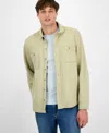 Tommy Bahama Men's Ben And Terry Long Sleeve Button-down Shirt Jacket In Gray