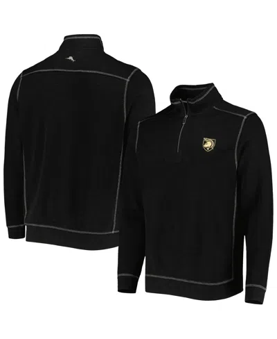 Tommy Bahama Men's Black Army Black Knights Sport Tobago Bay Tri-blend Mock Neck Half-zip Jacket