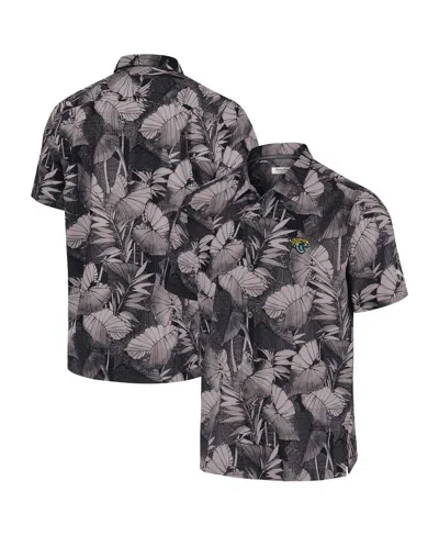 TOMMY BAHAMA MEN'S BLACK CHICAGO BEARS BAHAMA COAST NUEVO FRONDS CAMP BUTTON-UP SHIRT