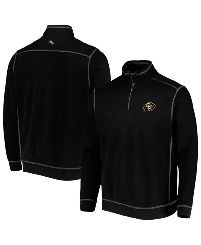 Tommy Bahama Men's Black Colorado Buffaloes Sport Tobago Bay Tri-blend Mock Neck Half-zip Jacket