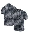 Tommy Bahama Men's Black Florida State Seminoles Coast Luminescent Fronds Islandzone Button-up Camp T-shirt In Gray
