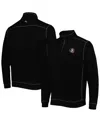Tommy Bahama Men's Black Florida State Seminoles Sport Tobago Bay Tri-blend Mock Neck Half-zip Jacket In Black